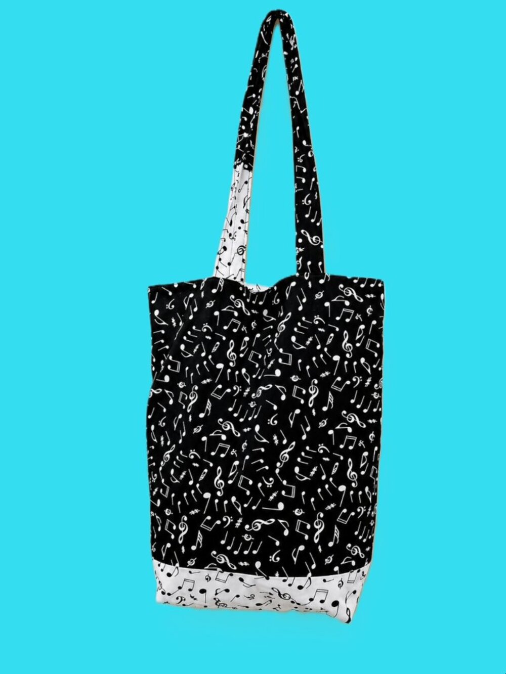 Music Note Cotton Tote